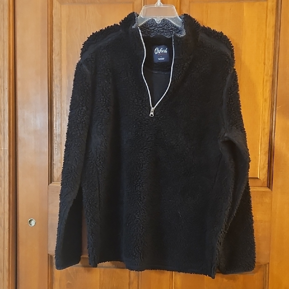 Oxford America Black Sherpa Quarter-Zip